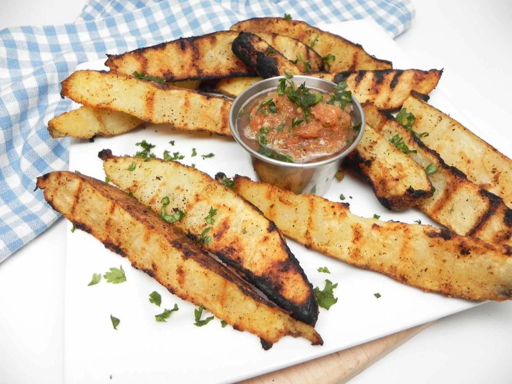 Crispy Grilled Potato Wedges