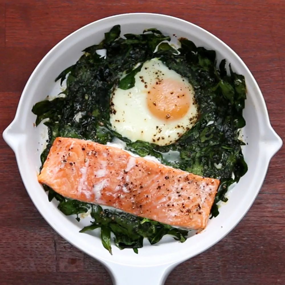 One-Pan Salmon And Egg Bake