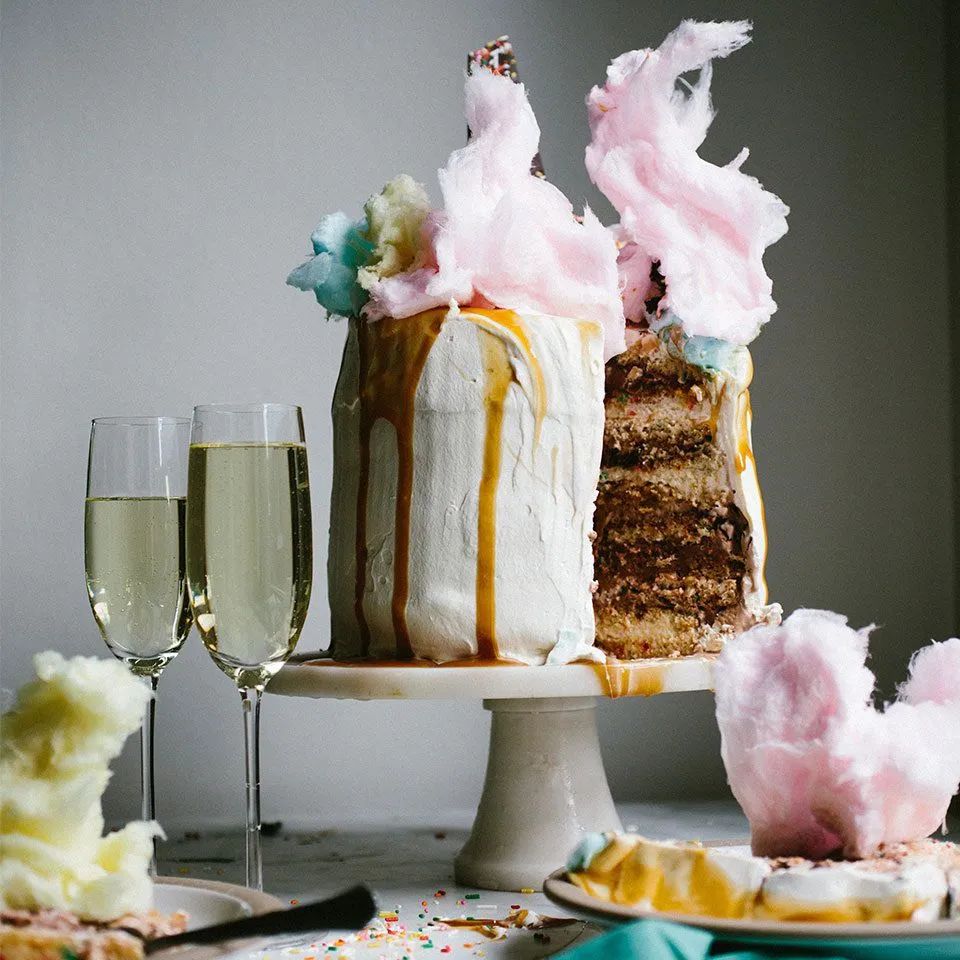 Champagne Funfetti Ice Cream Cake