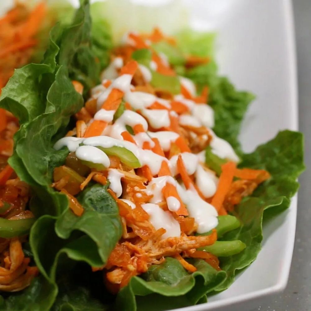 Buffalo Chicken Lettuce Cups