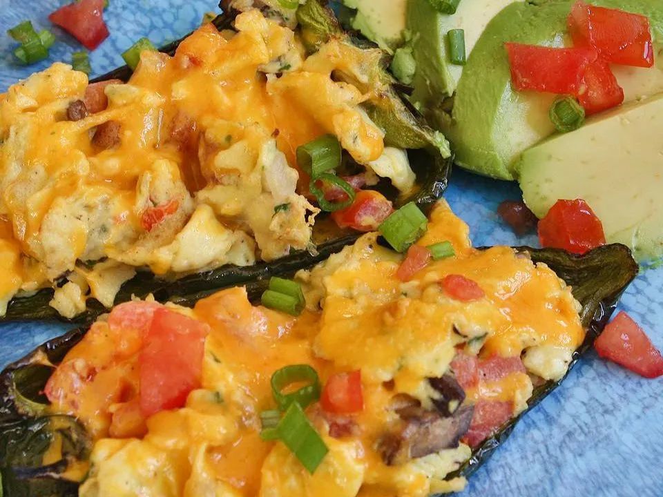 Breakfast Stuffed Poblano Peppers