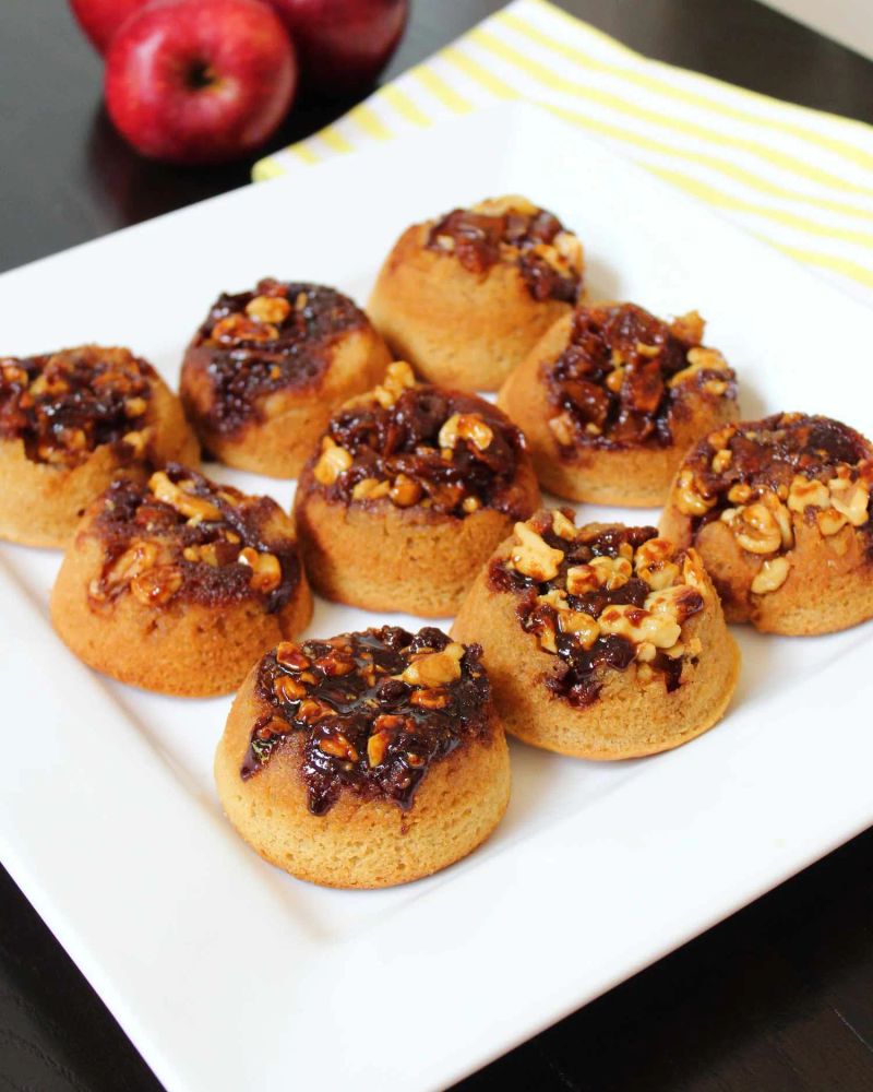 Upside-Down Caramel Apple Muffins