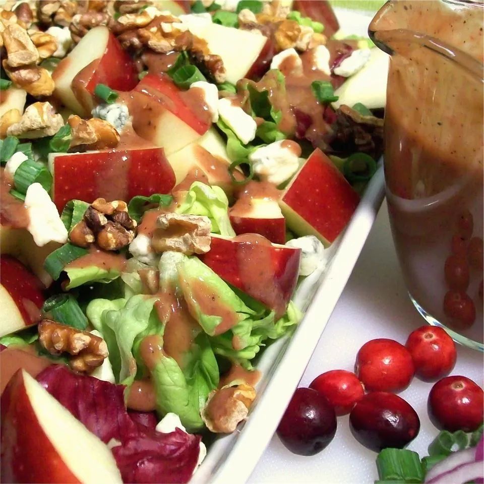 Apple Walnut Salad with Cranberry Vinaigrette