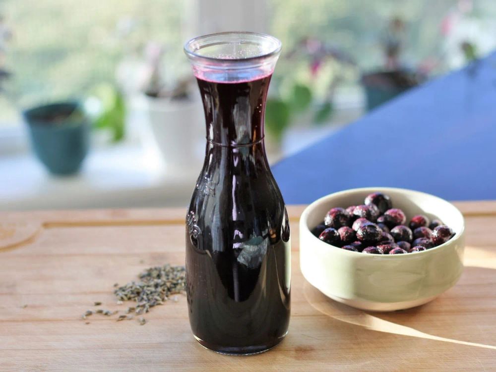 Blueberry-Lavender Simple Syrup