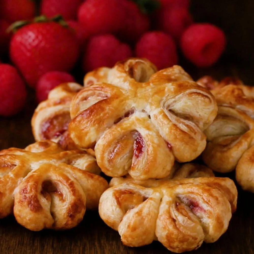 Raspberry Jam Puff Pastry Hearts