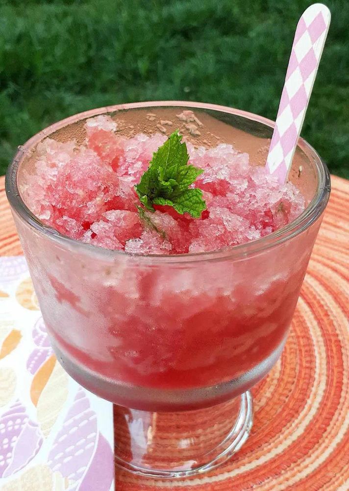 Watermelon Mojito Granita