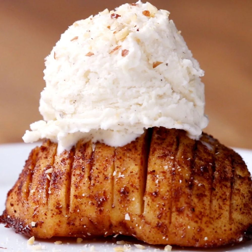 Maple Baked Hasselback Apple