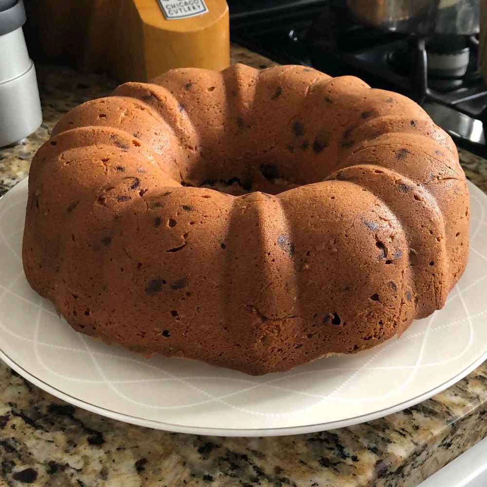 Chocolate Chocolate Chip Sour Cream Pound Cake