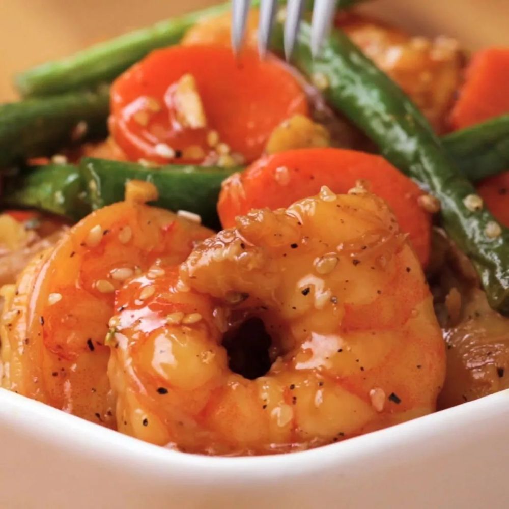 One-Pan Shrimp And Green Bean Stir-Fry