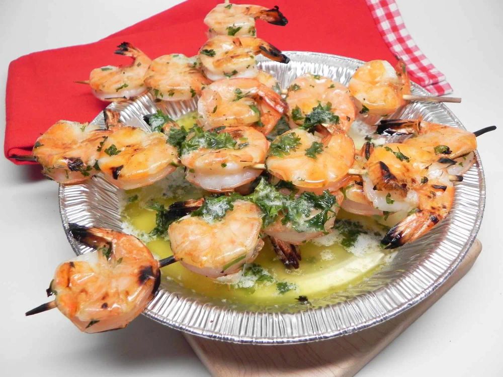 Our Backyard Grilled Garlic-Butter Shrimp