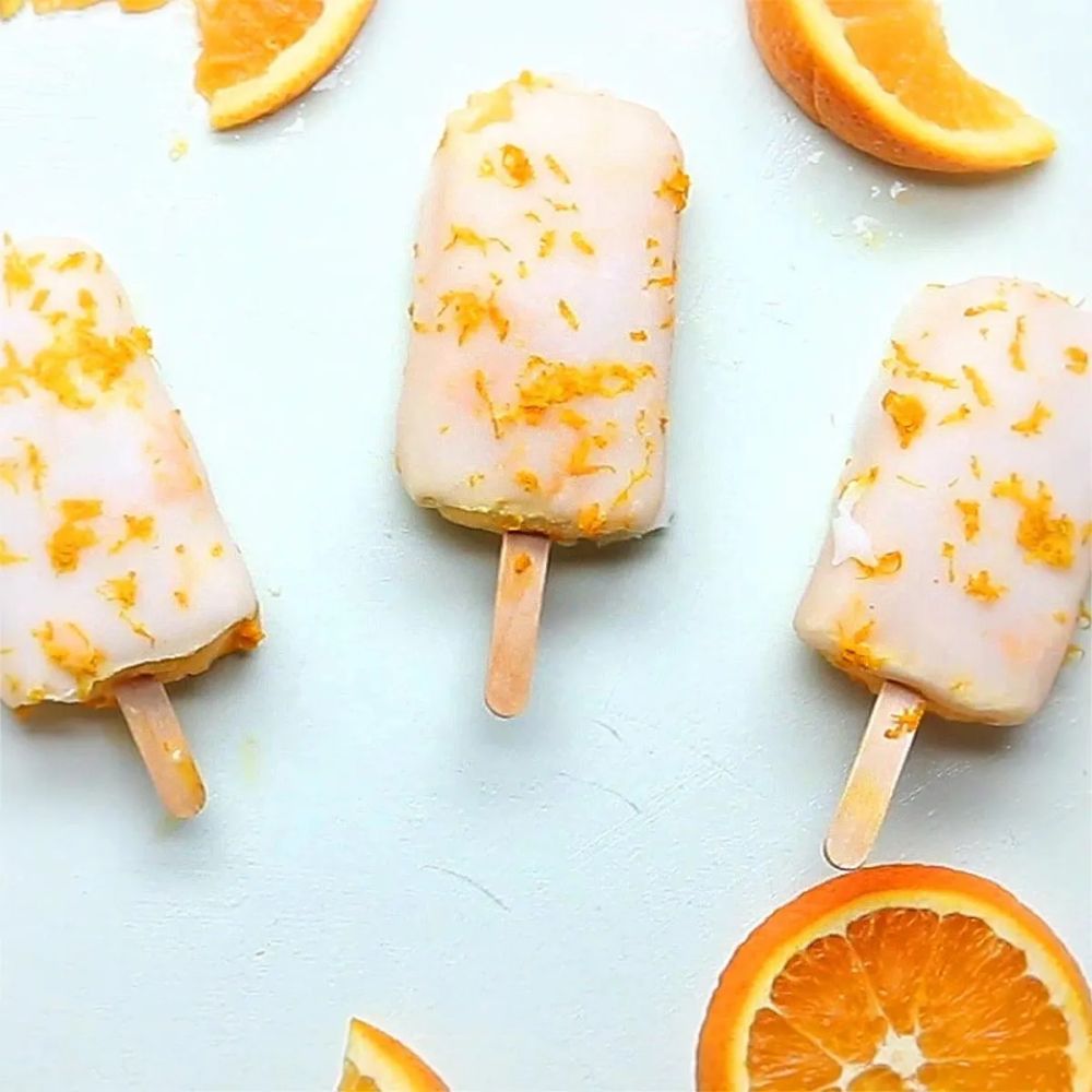 Vegan Orange Creamsicle Pops