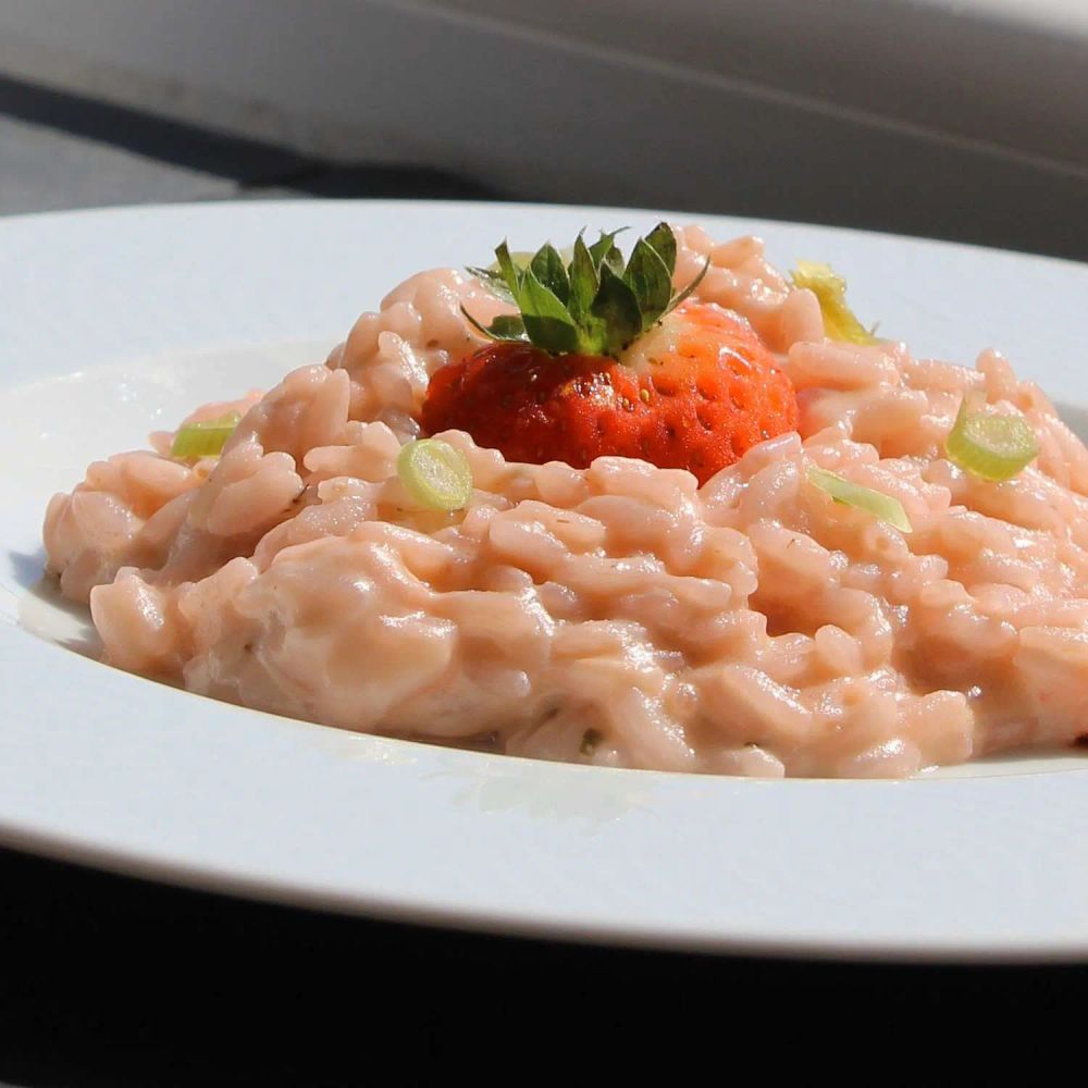 Spring Prosecco Strawberry Risotto for Two