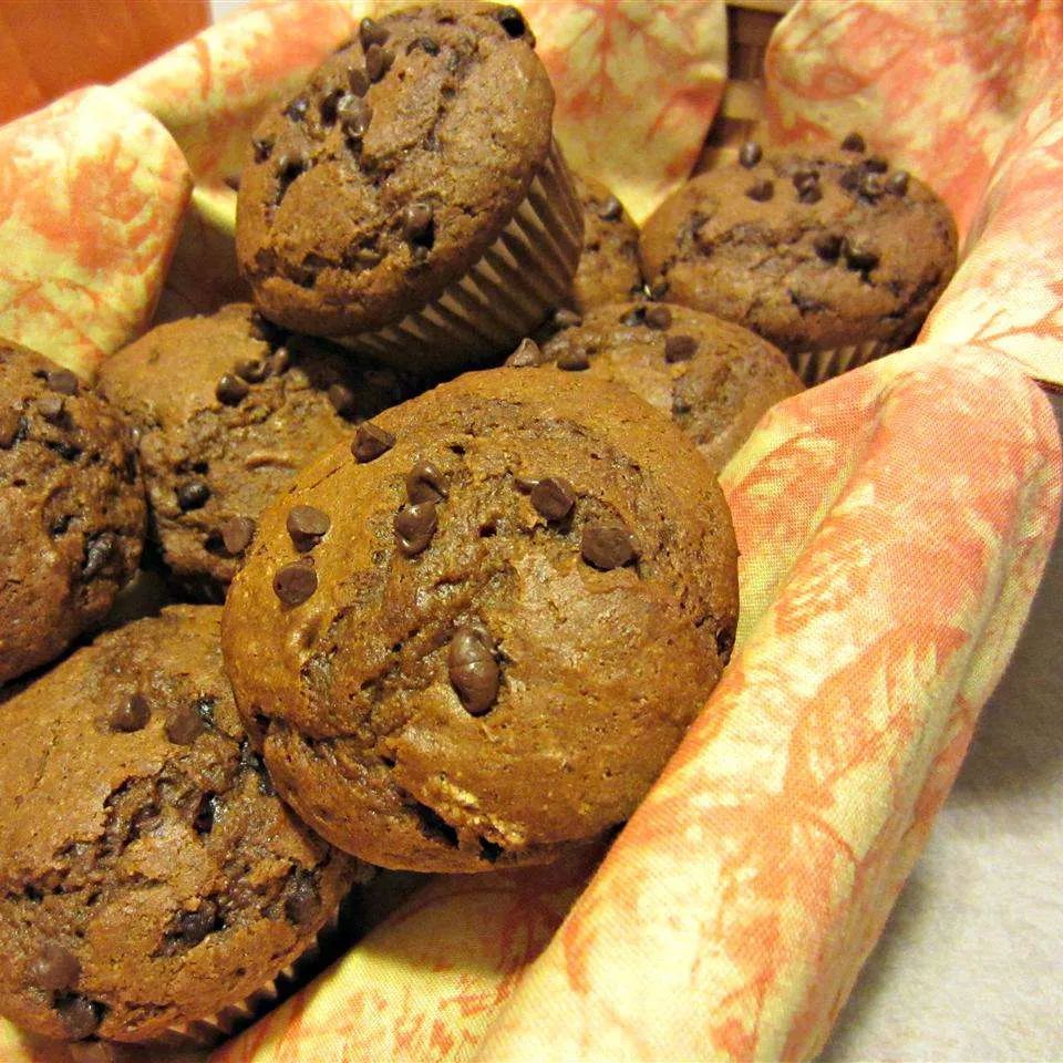 Pumpkin-Dark Chocolate Chip Muffins