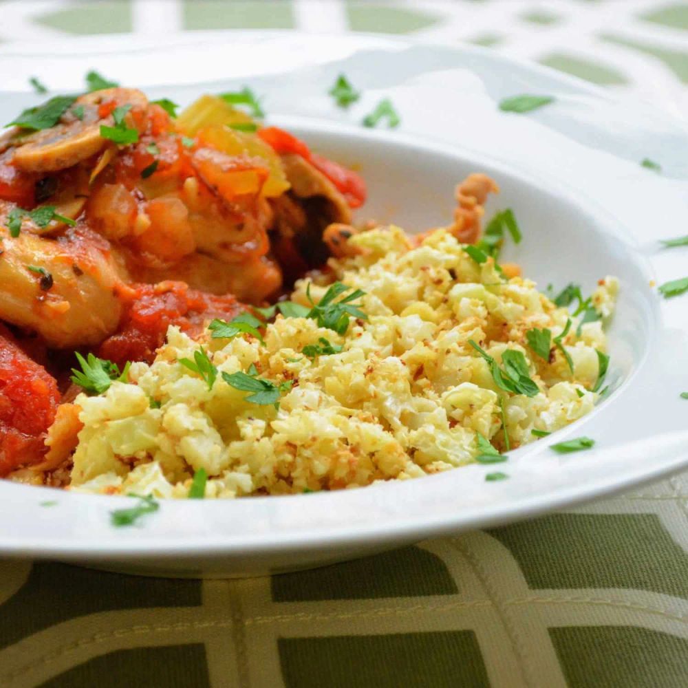 Roasted Cauliflower "Rice"