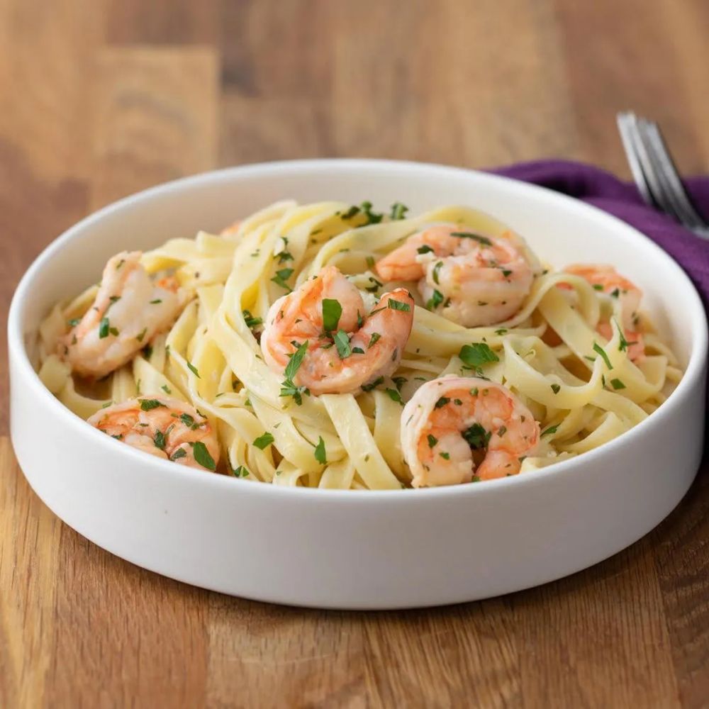 Garlic Butter Shrimp Fettuccine