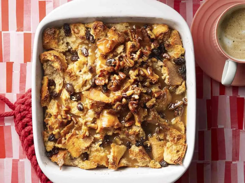 Bread Pudding with Praline Sauce