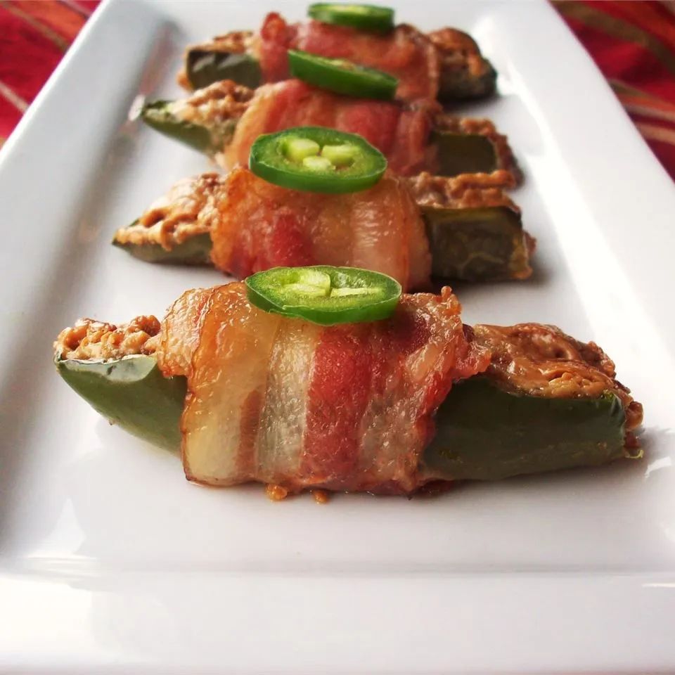 Bacon-Wrapped Peanut Butter Jalapenos