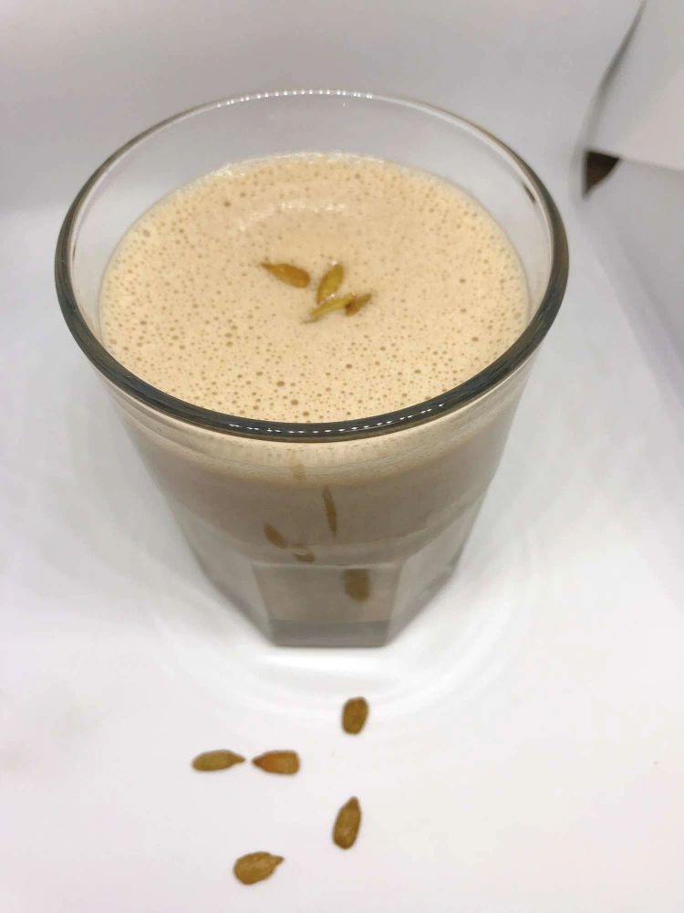 Chocolate-Sunflower Butter Protein Smoothie