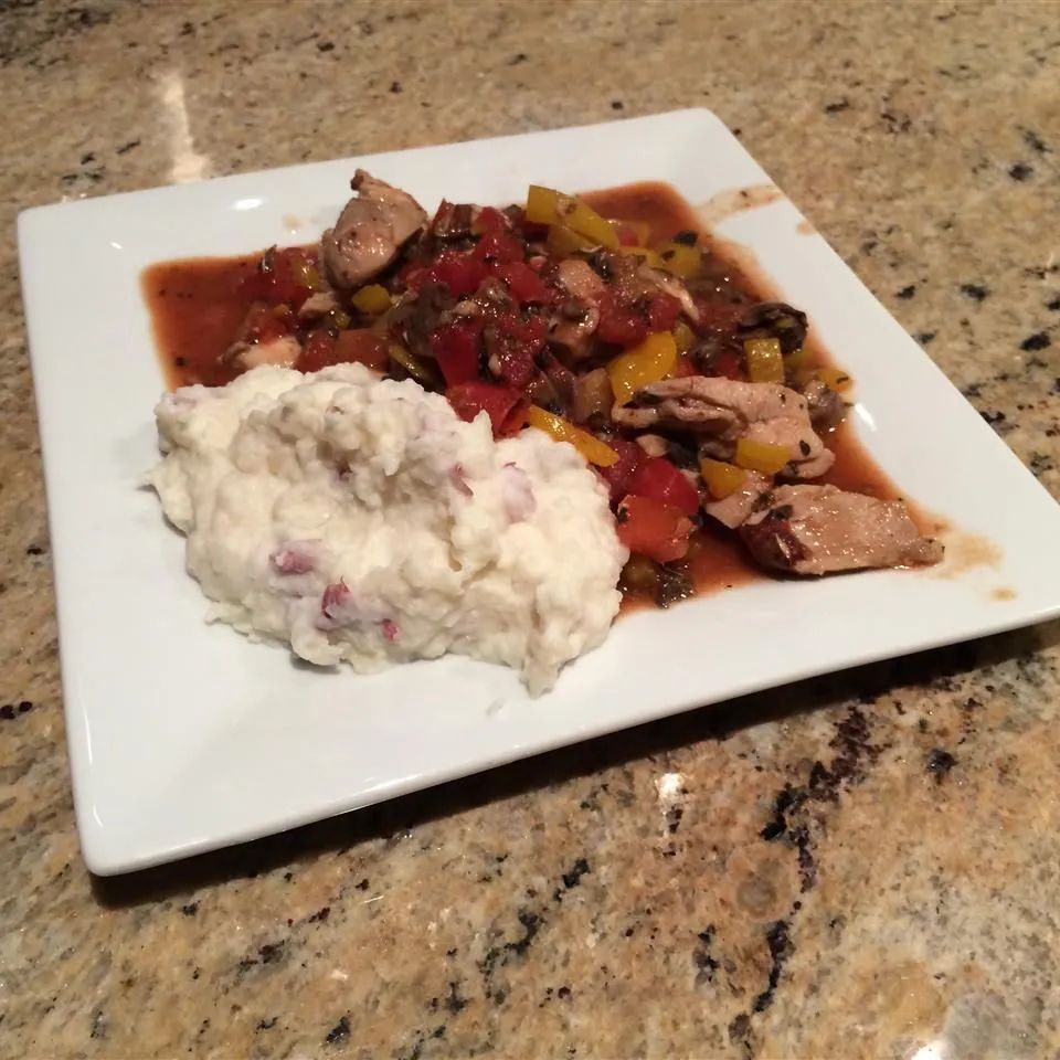 Chicken Cacciatore with Creamy Mashed Potatoes