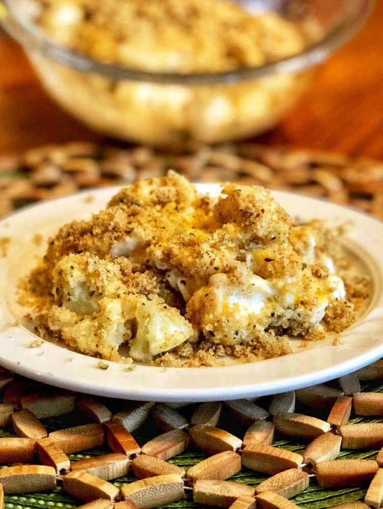 Three-Cheese Cauliflower Casserole