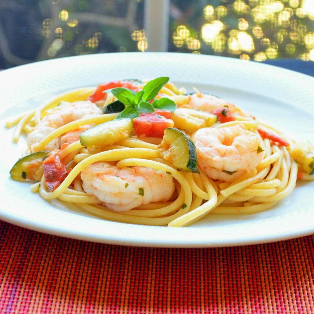 Bucatini Pasta with Shrimp and Anchovies