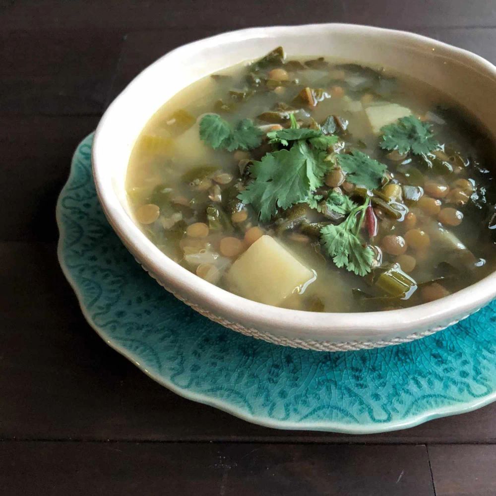 Instant Pot Lebanese Lentil and Chard Soup