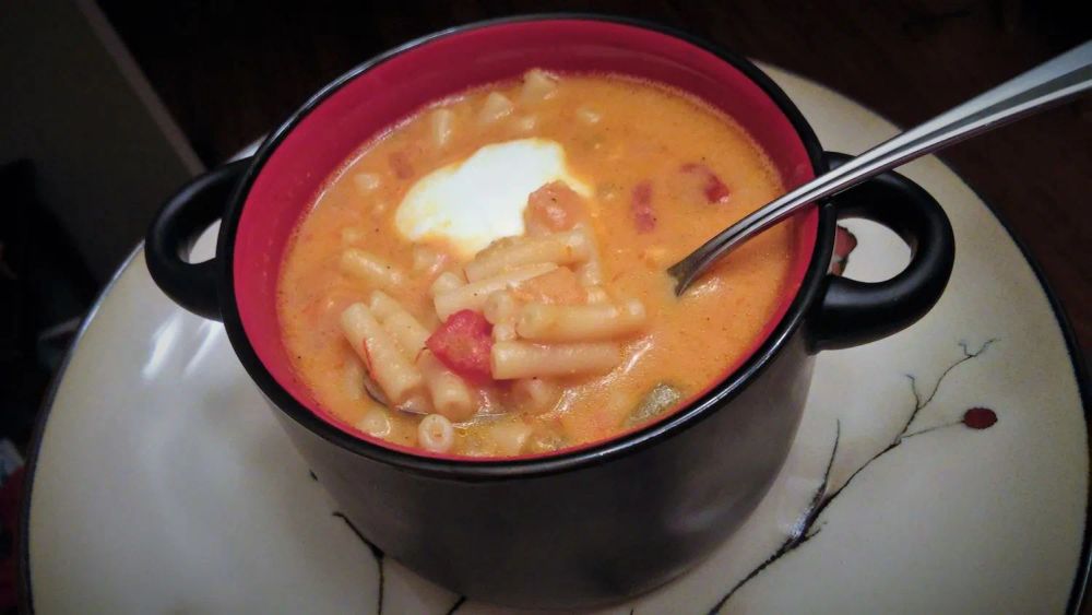 Spicy Mac and Cheese Soup