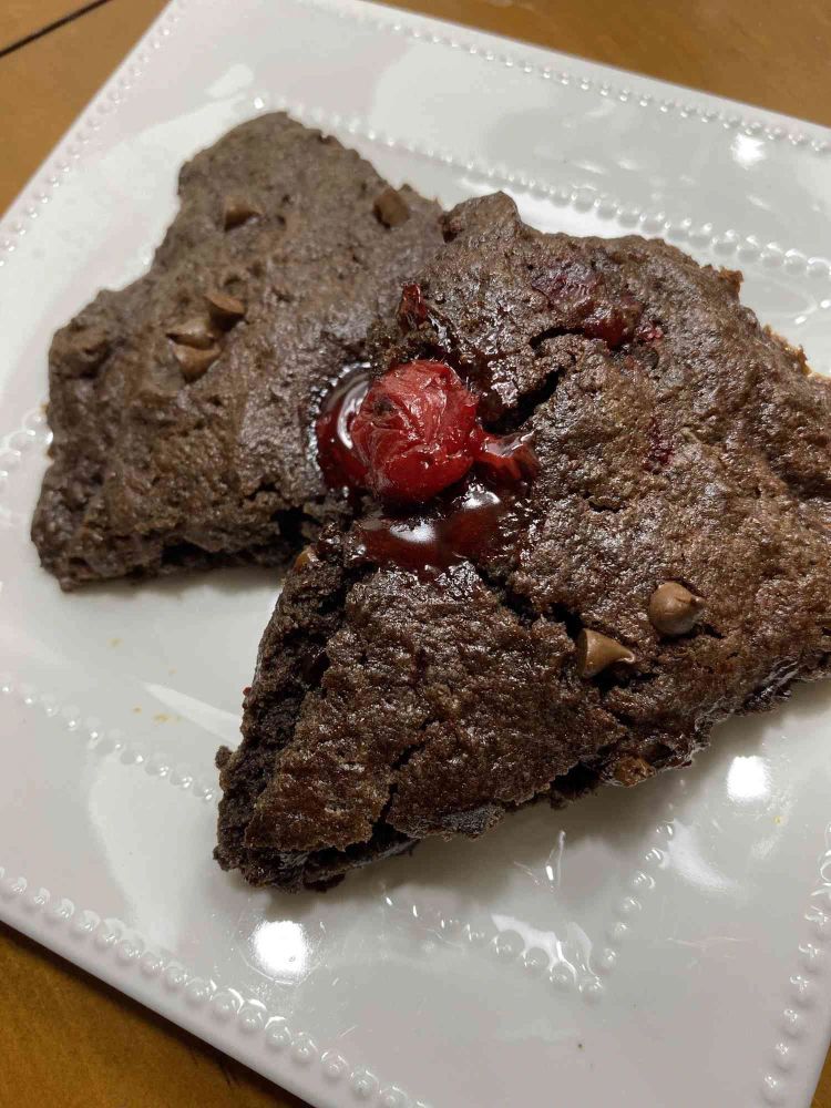 Double Chocolate-Cherry Scones