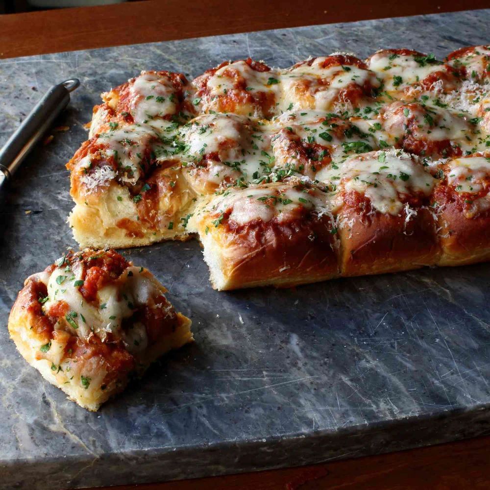 Meatball-Stuffed Garlic Bread Sliders