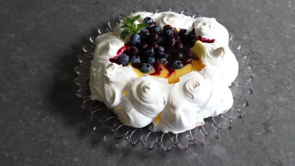 Lemon Blueberry Pavlova