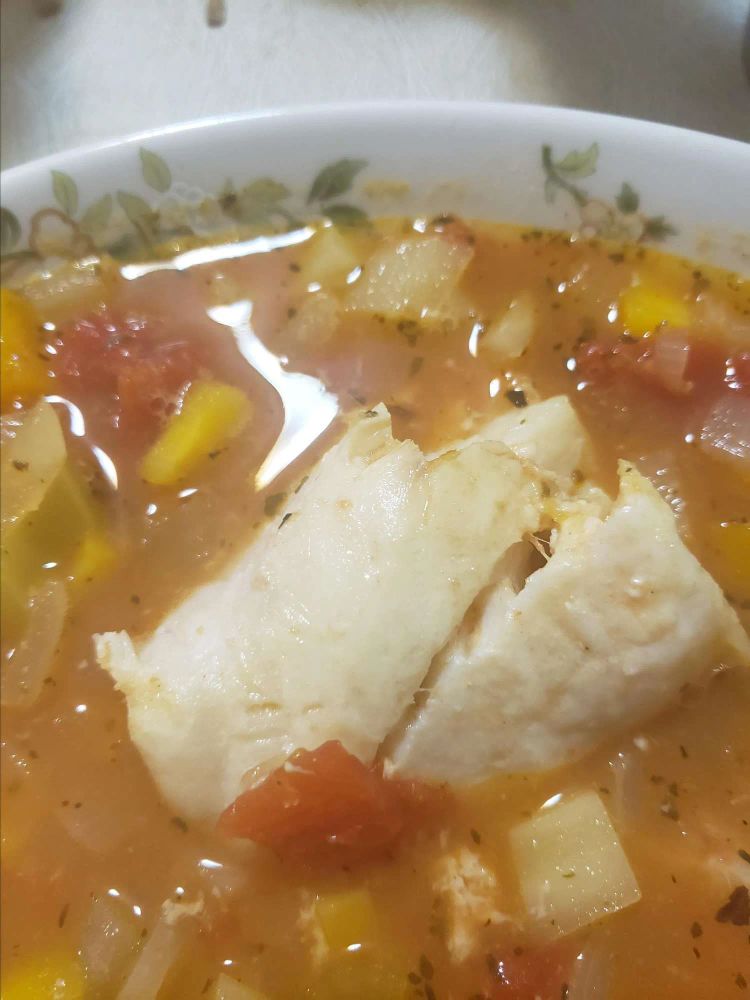 Pam's Poached Fish Soup