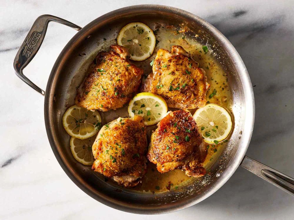 Baked Lemon Butter Chicken Thighs