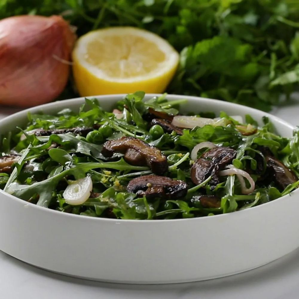 Sheet Tray Roasted Mushroom Salad