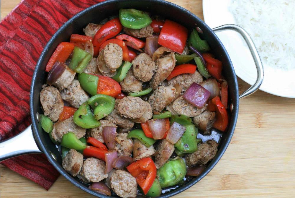 Turkey Sausage and Pepper Skillet