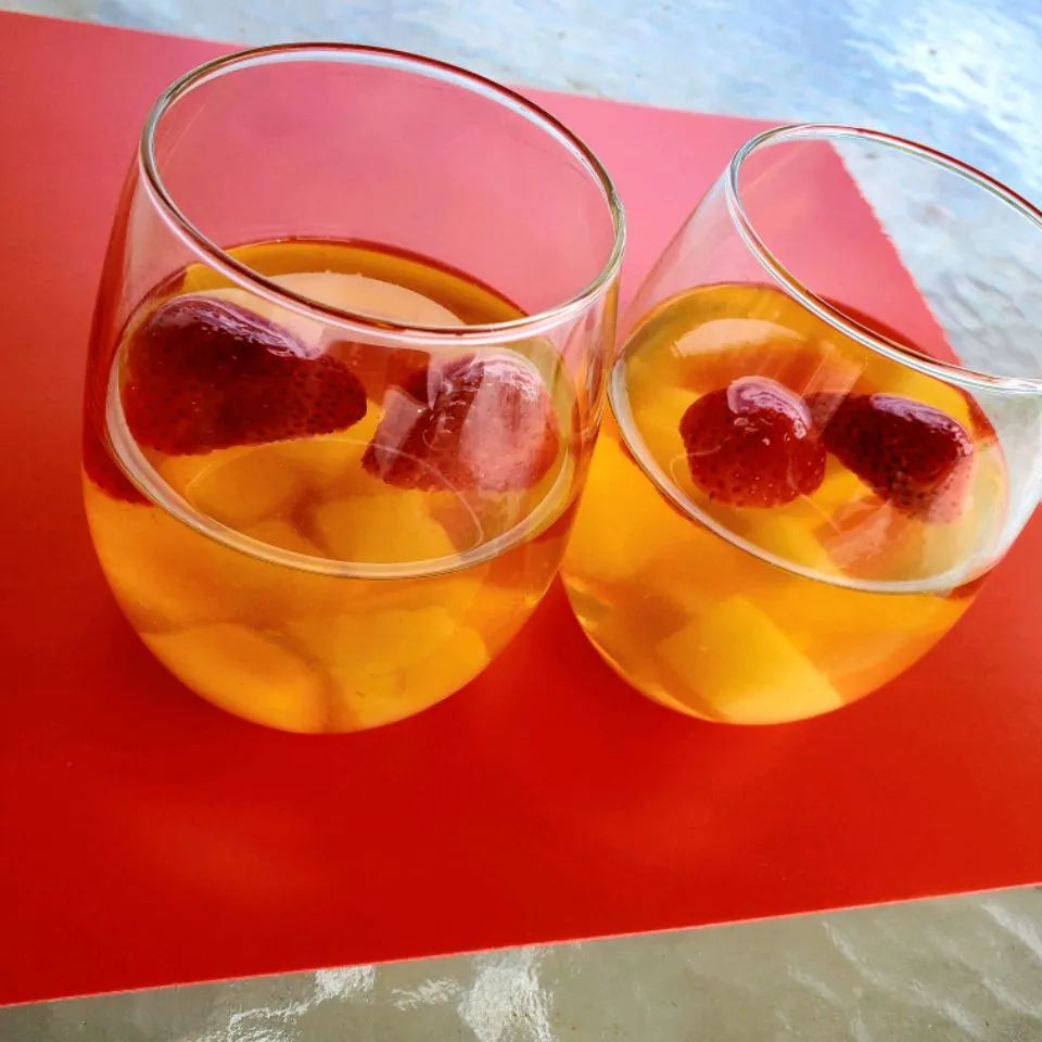 White Sangria with Frozen Fruit