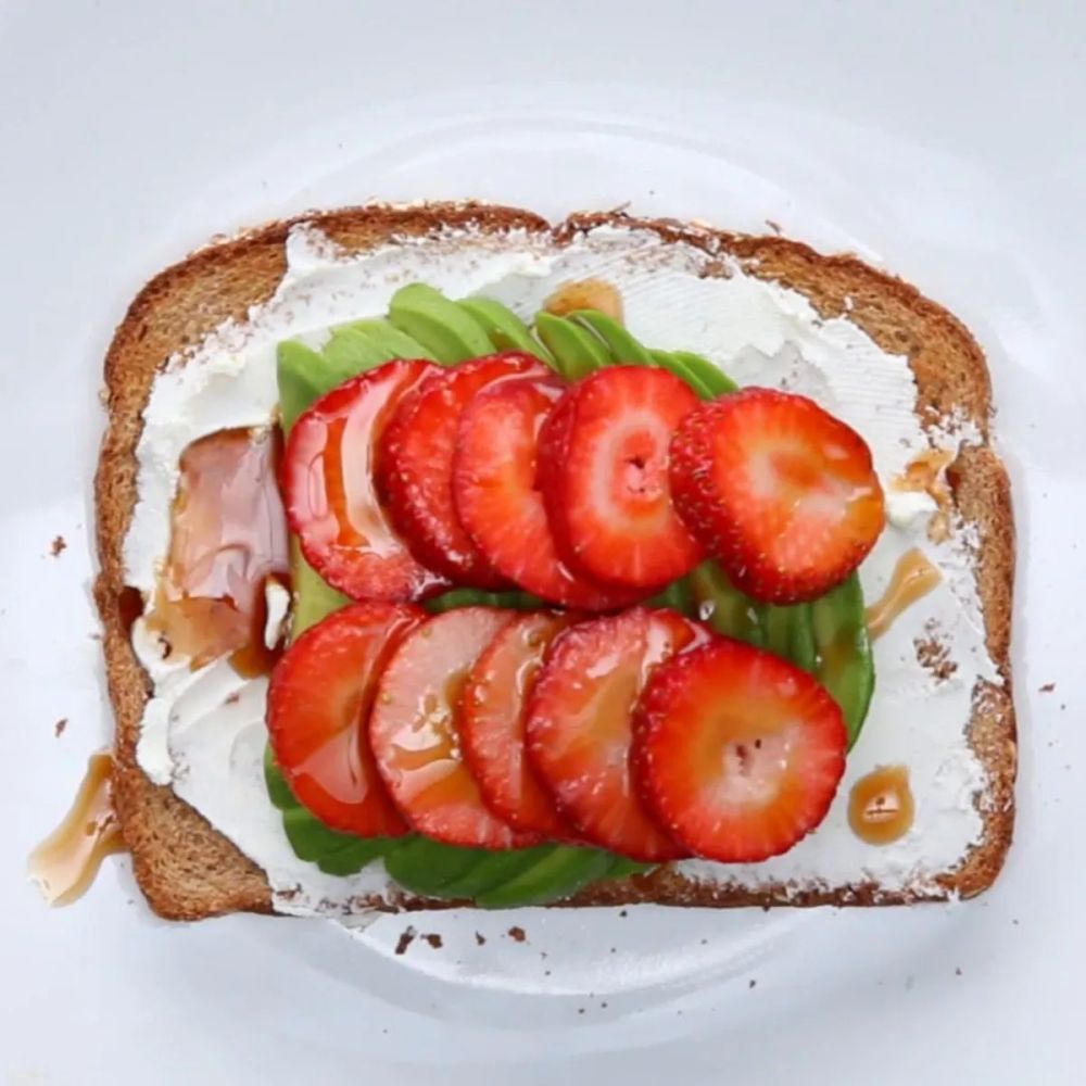 Creamy Strawberry Balsamic Avocado Toast