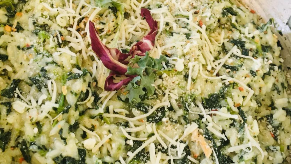 Skillet Spinach Artichoke Parmesan Rice