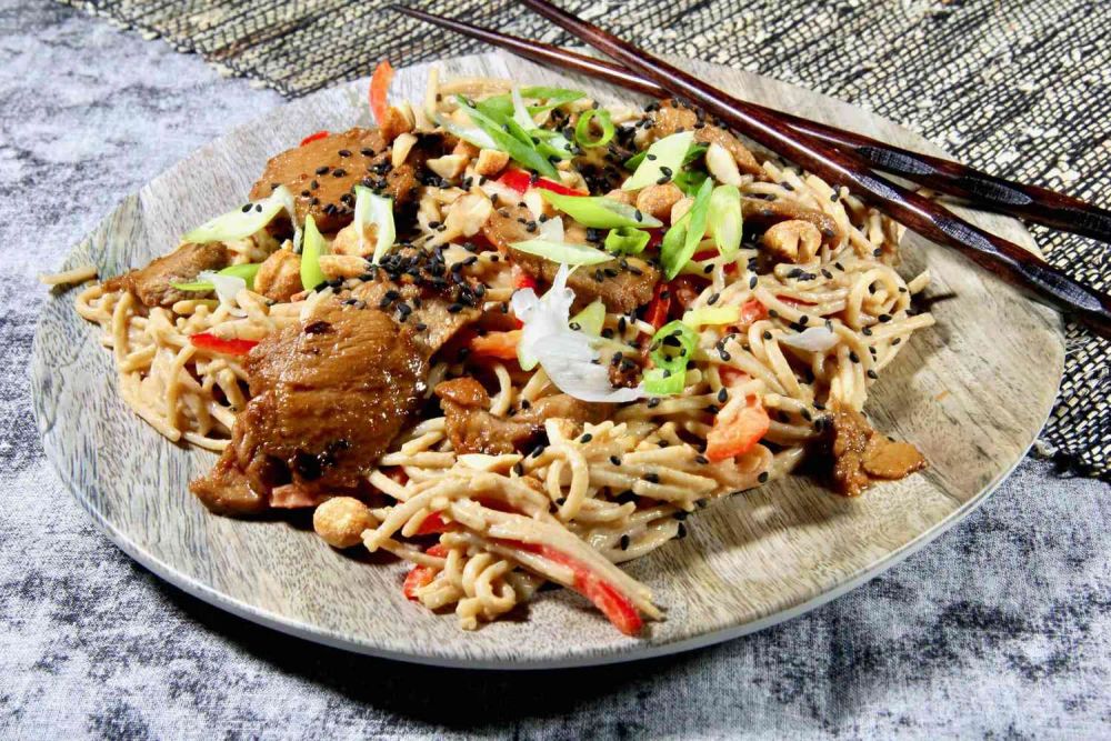 Cold Soba Noodles with Pork Tenderloin