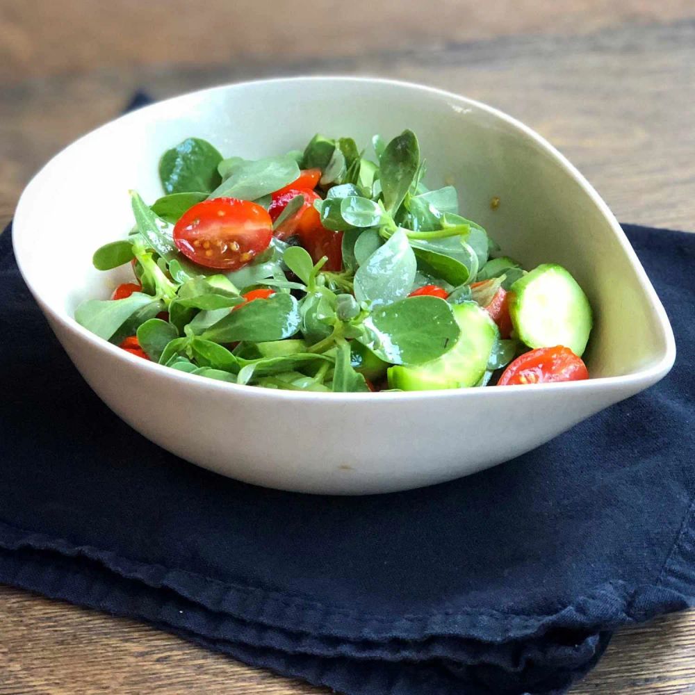 Purslane, Cherry Tomato, and Cucumber Salad