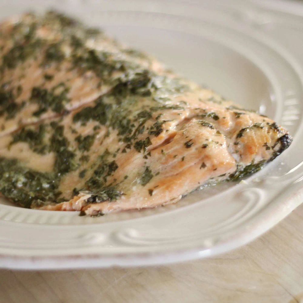 Broiled Garlic-Herb Salmon