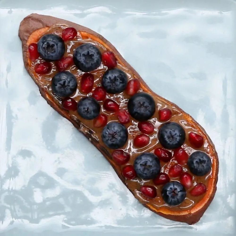 Almond Butter & Fruit Sweet Potato Toast