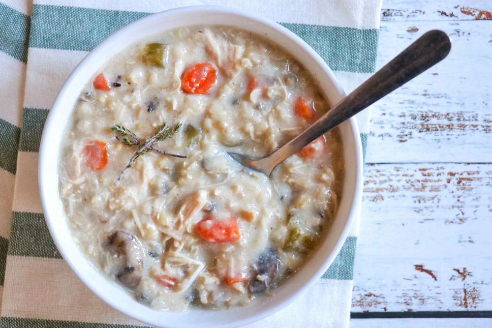 Slow Cooker Chicken Stew with Wild Rice