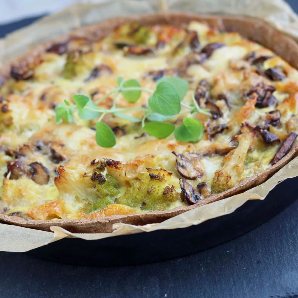 Quiche au Chou Romanesco (Romanesco and Mushroom Quiche)