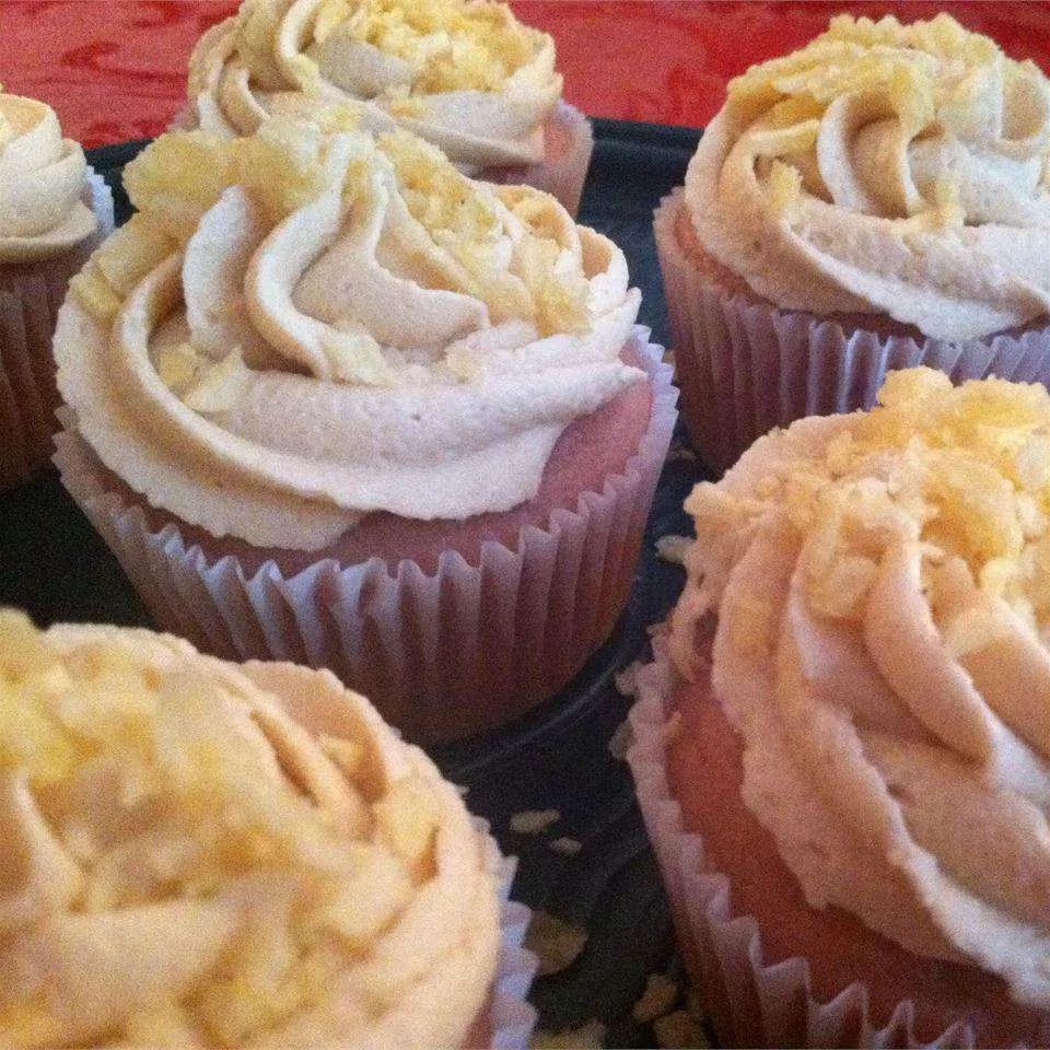 PBJ Cupcakes - Berry Cupcakes with Peanut Butter Frosting