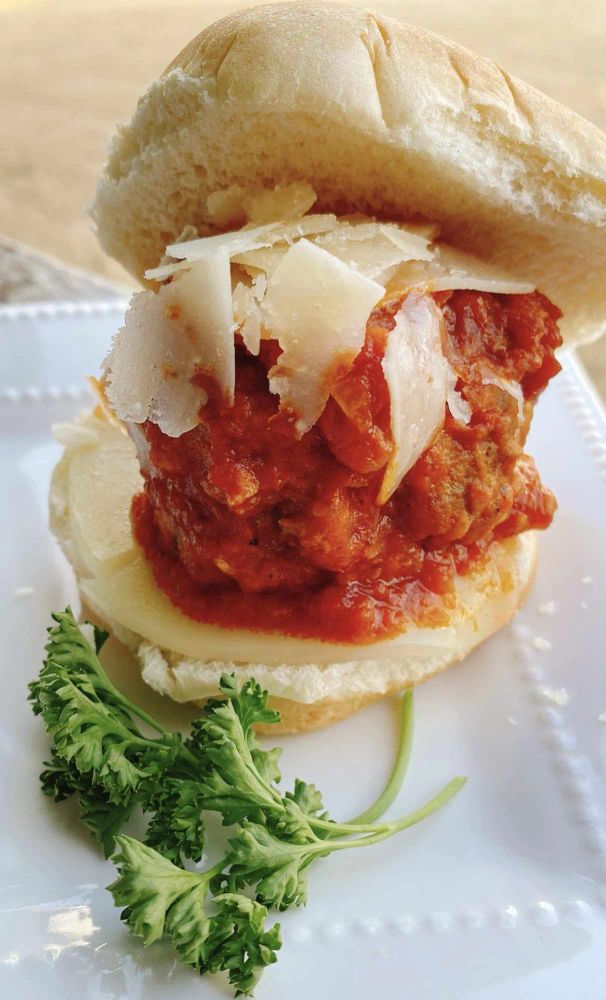 Marinara-Parmesan Meatball Sliders