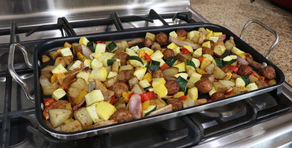 Sausage, Shallot, and Squash One-Pan Meal