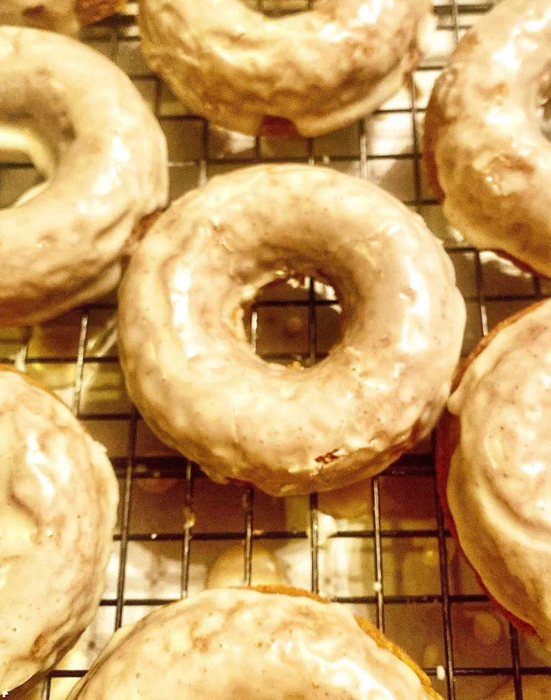 Glazed Pumpkin Spice Doughnuts