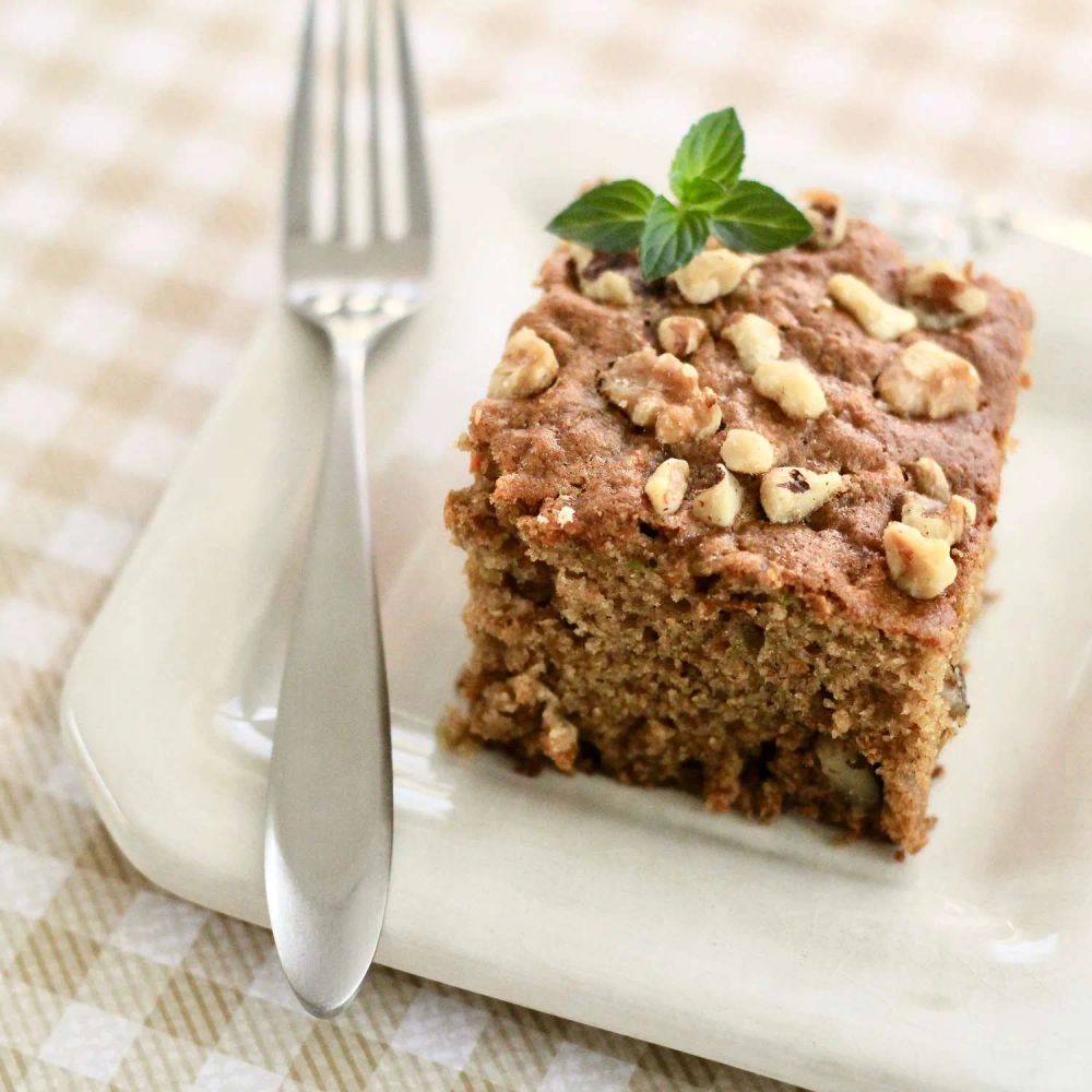 Zucchini Walnut Carrot Cake