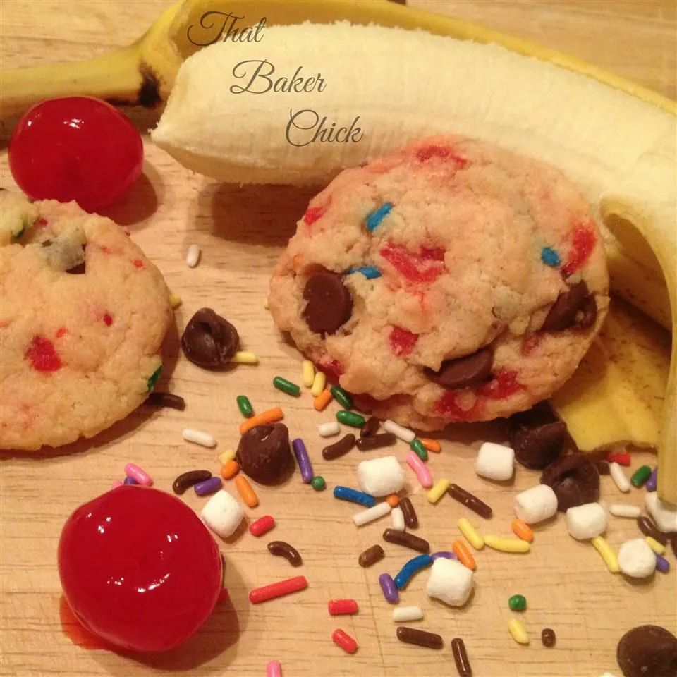 Banana Split-Flavored Funfetti Cookies