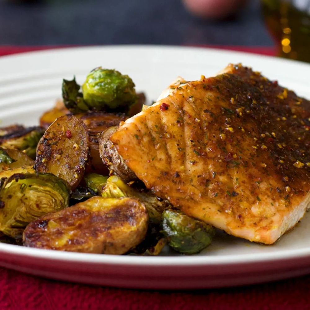 Salmon And Veggie Sheet-Pan Dinner